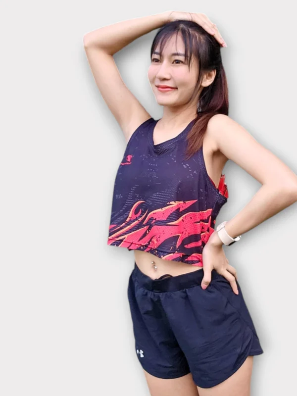 เสื้อวิ่งดิแอสซิสต์ เสื้อคร๊อป ออกกำลังกาย รุ่น BlazerElita-theassistrun
