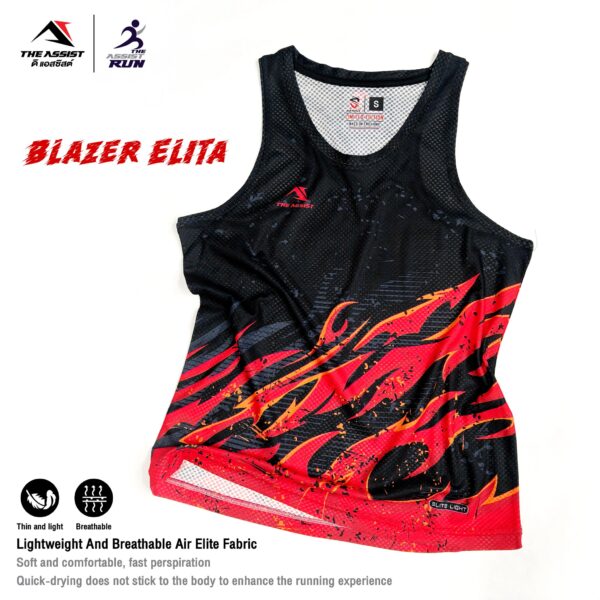 เสื้อวิ่งดิแอสซิสต์ เสื้อคร๊อป ออกกำลังกาย รุ่น BlazerElita TA-203-Crop