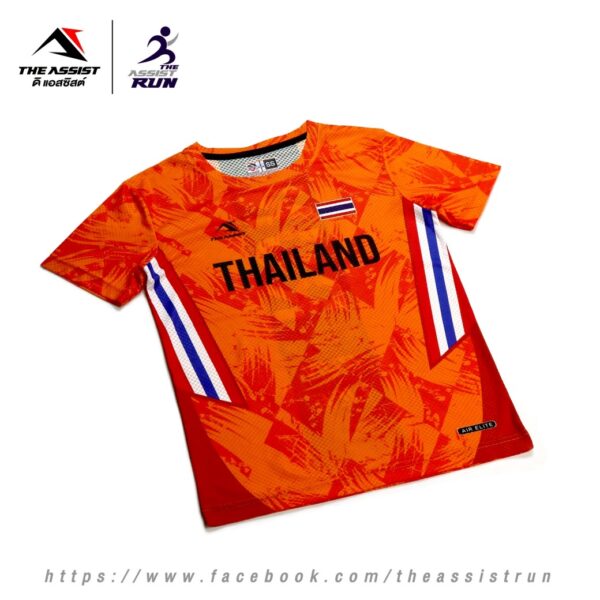 เสื้อวิ่ง เสื้อลำลอง ออกกำลังกาย คอกลม รุ่ง TA-105 Thailand Edition - Image 5