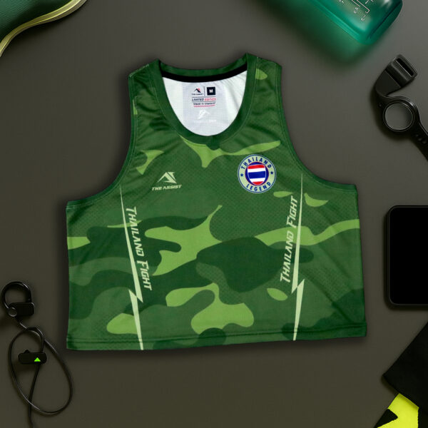 เสื้อวิ่งคร๊อป ออกกำลังกาย เสื้อลำลอง อิลิส รุ่น thailandFight - Image 6