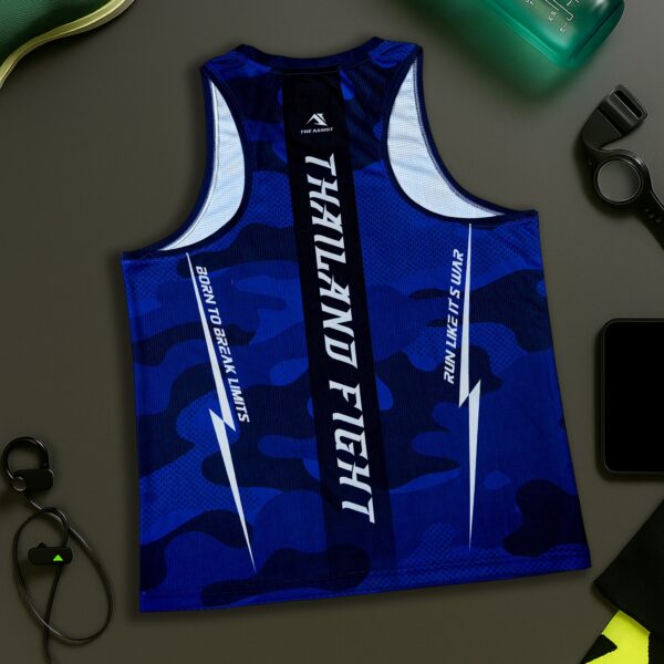 เสื้อวิ่ง ออกกำลังกาย เสื้อลำลอง อิลิส รุ่น thailandFight สีมิดไนท์บลู - Image 3