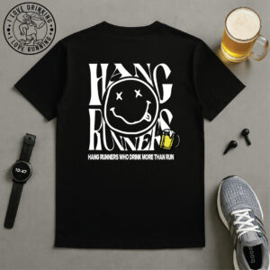 เสื้อวิ่ง เสื้อยืด เสื้อเทรล HANGRUNNER TA255  – DRINK. RUN. REPEAT