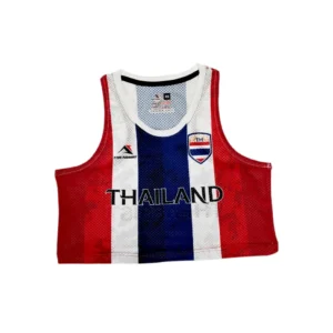 เสื้อวิ่ง เสื้อcrop เสื้อออกกำลังกาย ดิแอสซิสต์ รุ่น ไตรรงค์อิลิส TA-119-Crop