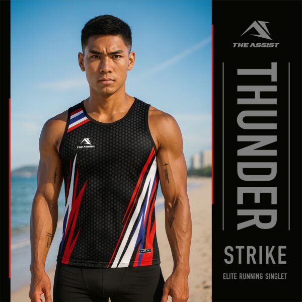 เสื้อวิ่ง เสื้อลำลอง ออกกำลังกาย เสื้อกล้าม TA-209 “Thunder Strike”