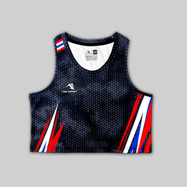 เสื้อวิ่ง เสื้อลำลอง ออกกำลังกาย เสื้อ crop TA-209 “Thunder Strike”