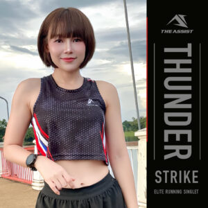 เสื้อวิ่ง เสื้อลำลอง ออกกำลังกาย เสื้อ crop TA-209 “Thunder Strike”