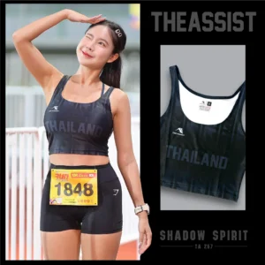 เสื้อวิ่งดิแอสซิสต์ เสื้อออกกำลังกาย SHADOW SPIRIT Crop spandex (TA-267)