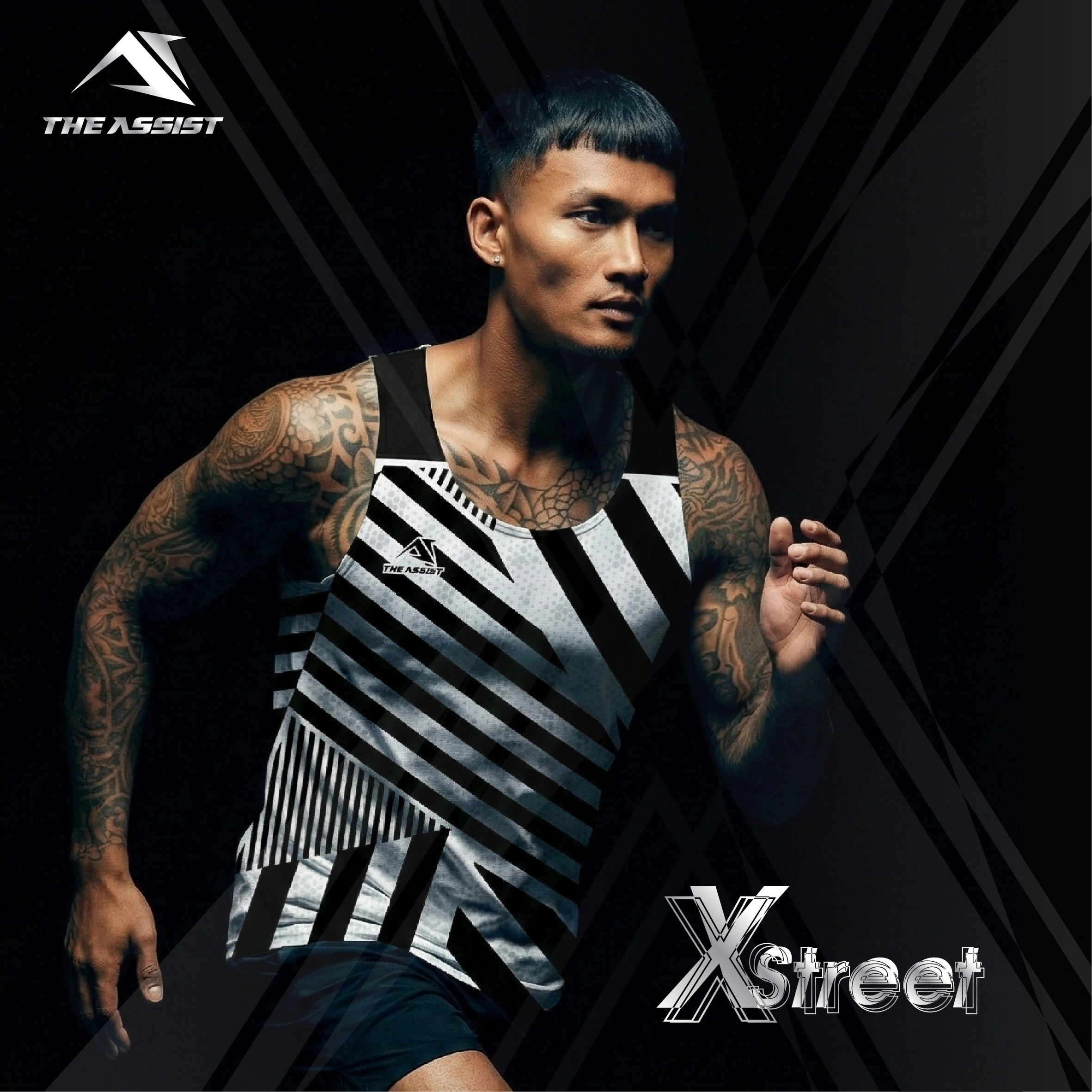 เสื้อวิ่งดิแอสซิสต์ เสื้อออกกำลังกาย Top รุ่น TA271 X Street